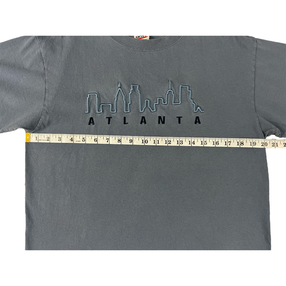 VTG Anvil Atlanta Blue‎ Crewneck Short SleeveT-Shirt Size Medium - Picture 5 of 6